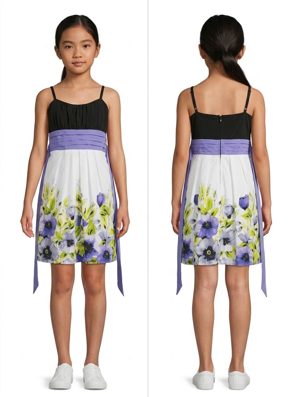 A. Byer Multicolor A-Line Mini Ruffle Knit Dress Girls Size 7